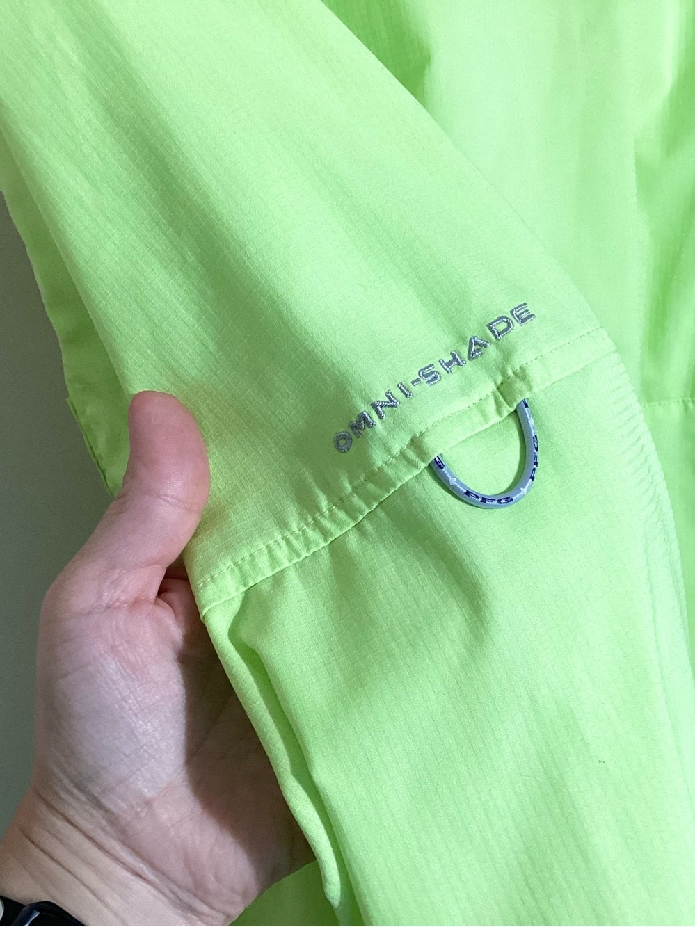 Columbia Omni-Shade Sun Protection Neon Shirt Mens XXL - Picture 7 of 12